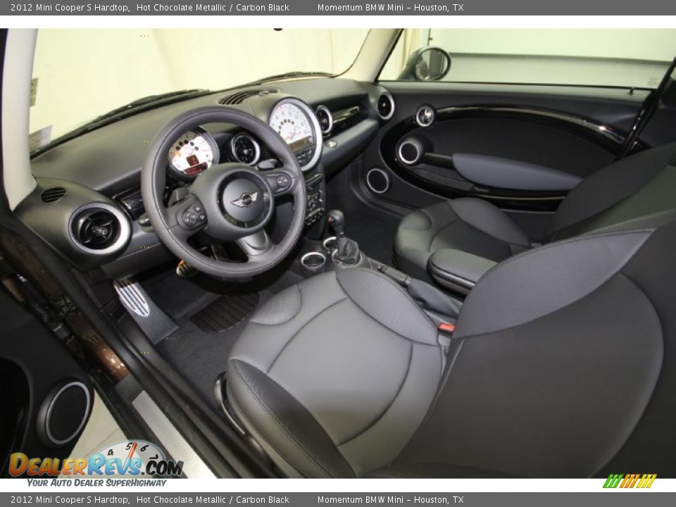 2012 Mini Cooper S Hardtop Hot Chocolate Metallic / Carbon Black Photo #11