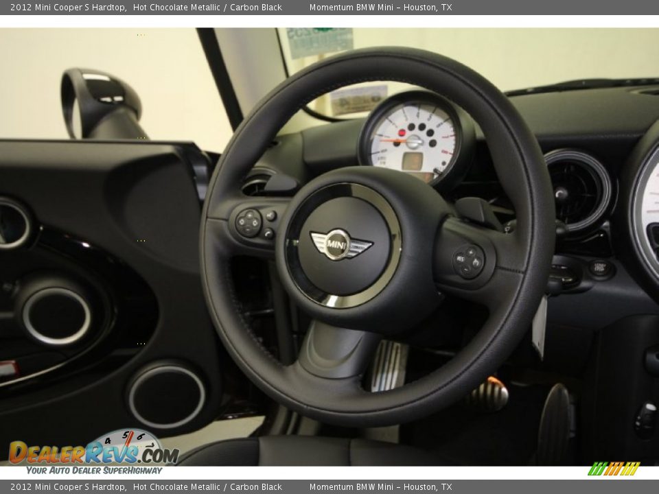 2012 Mini Cooper S Hardtop Hot Chocolate Metallic / Carbon Black Photo #23