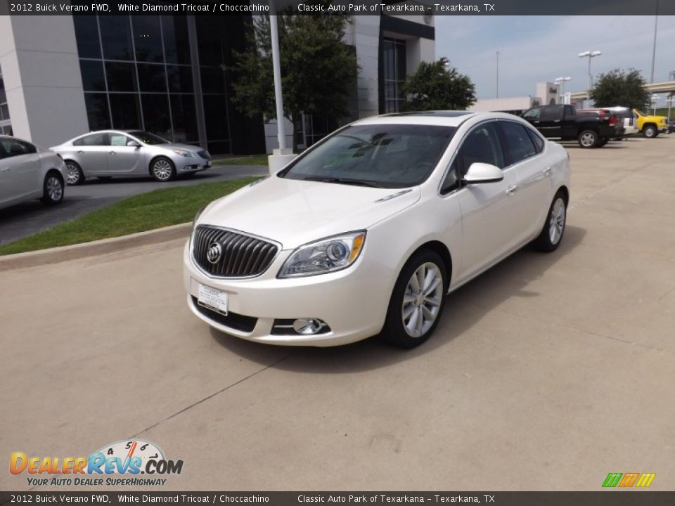 2012 Buick Verano FWD White Diamond Tricoat / Choccachino Photo #1