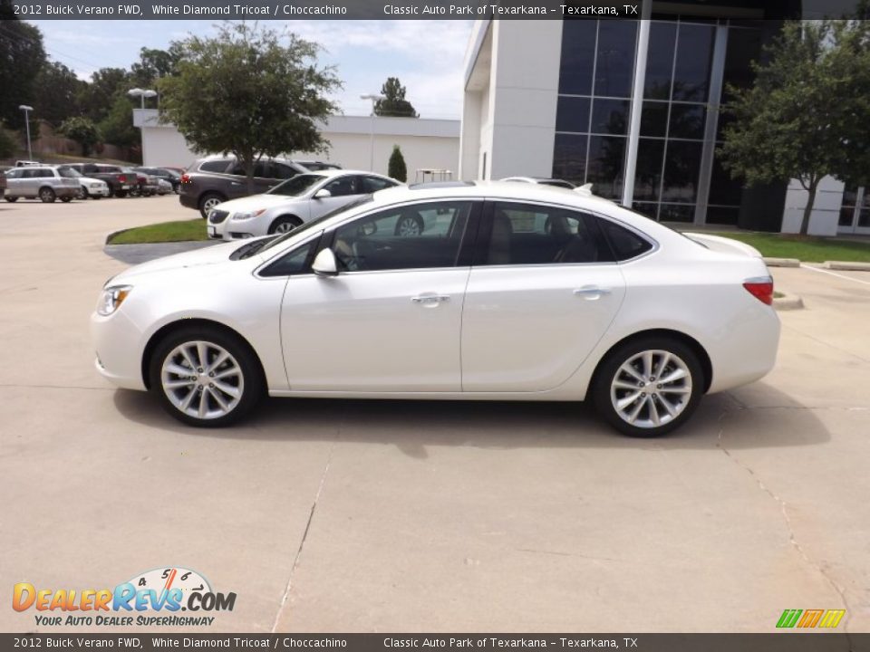 2012 Buick Verano FWD White Diamond Tricoat / Choccachino Photo #2