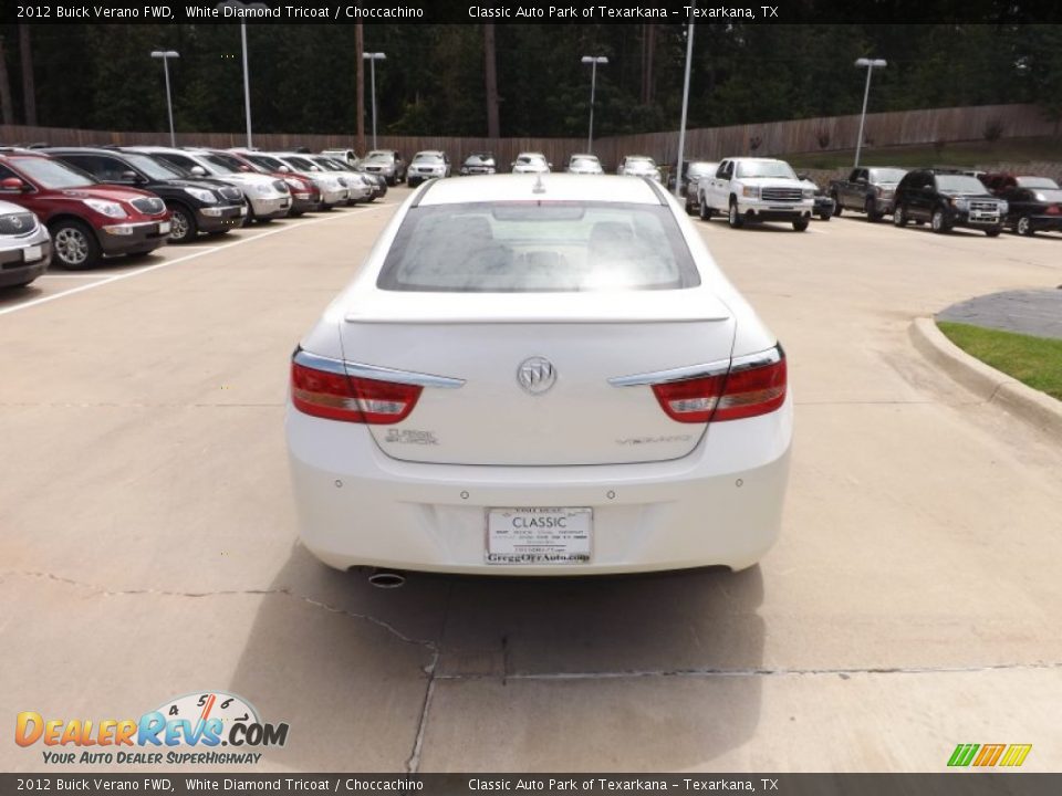 2012 Buick Verano FWD White Diamond Tricoat / Choccachino Photo #4