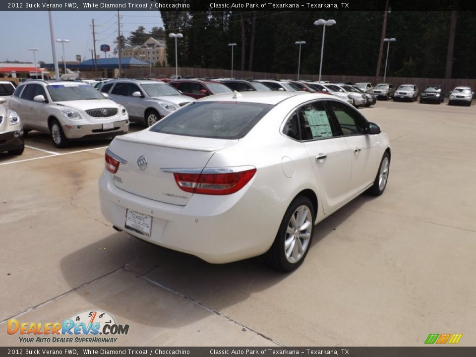 2012 Buick Verano FWD White Diamond Tricoat / Choccachino Photo #5