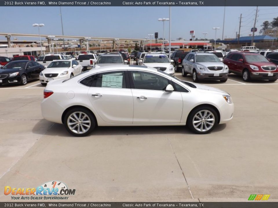 2012 Buick Verano FWD White Diamond Tricoat / Choccachino Photo #6