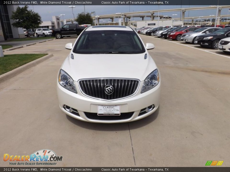 2012 Buick Verano FWD White Diamond Tricoat / Choccachino Photo #8