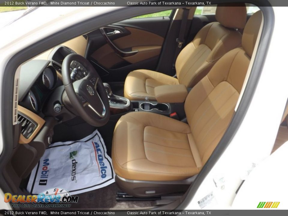 2012 Buick Verano FWD White Diamond Tricoat / Choccachino Photo #13