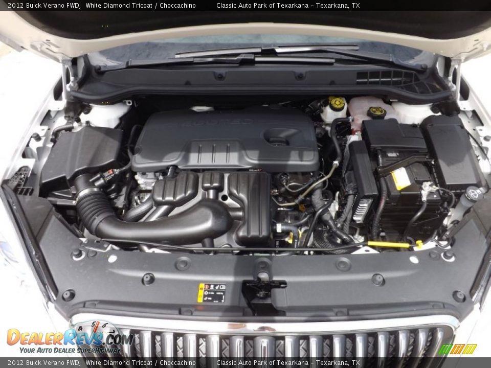 2012 Buick Verano FWD White Diamond Tricoat / Choccachino Photo #22