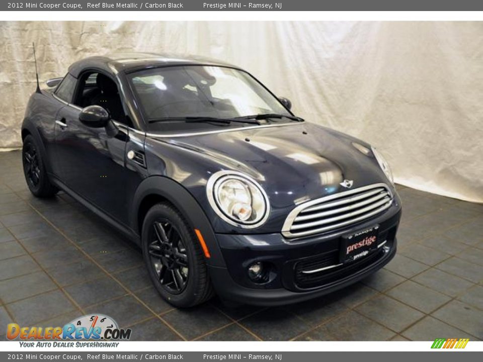 2012 Mini Cooper Coupe Reef Blue Metallic / Carbon Black Photo #22