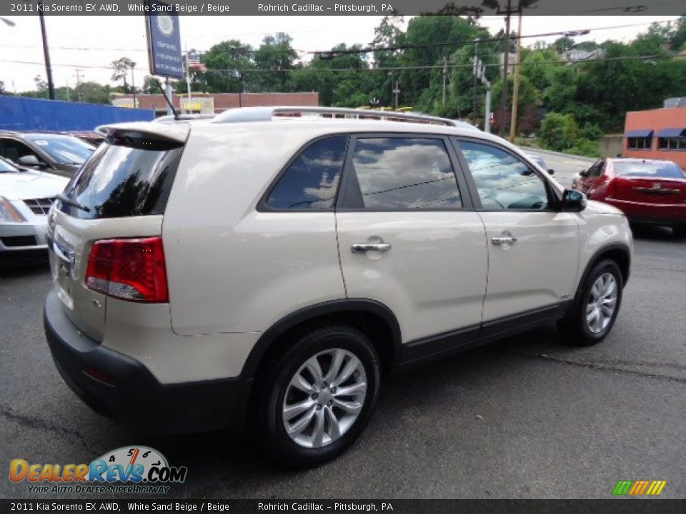 2011 Kia Sorento EX AWD White Sand Beige / Beige Photo #5