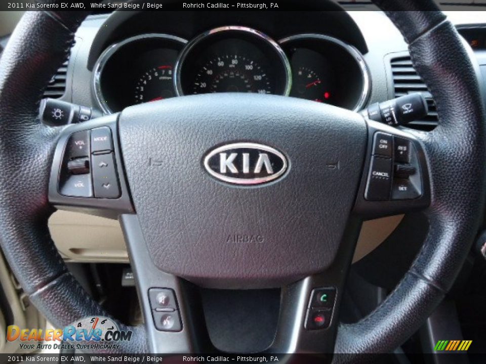 2011 Kia Sorento EX AWD White Sand Beige / Beige Photo #18