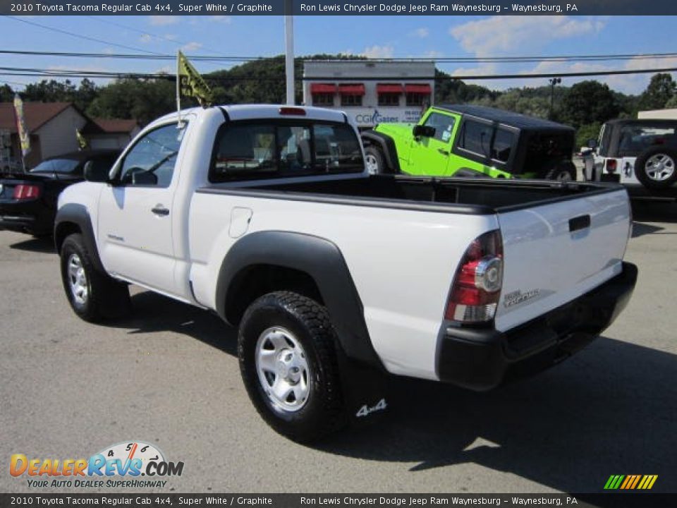 2010 Toyota Tacoma Regular Cab 4x4 Super White / Graphite Photo #3