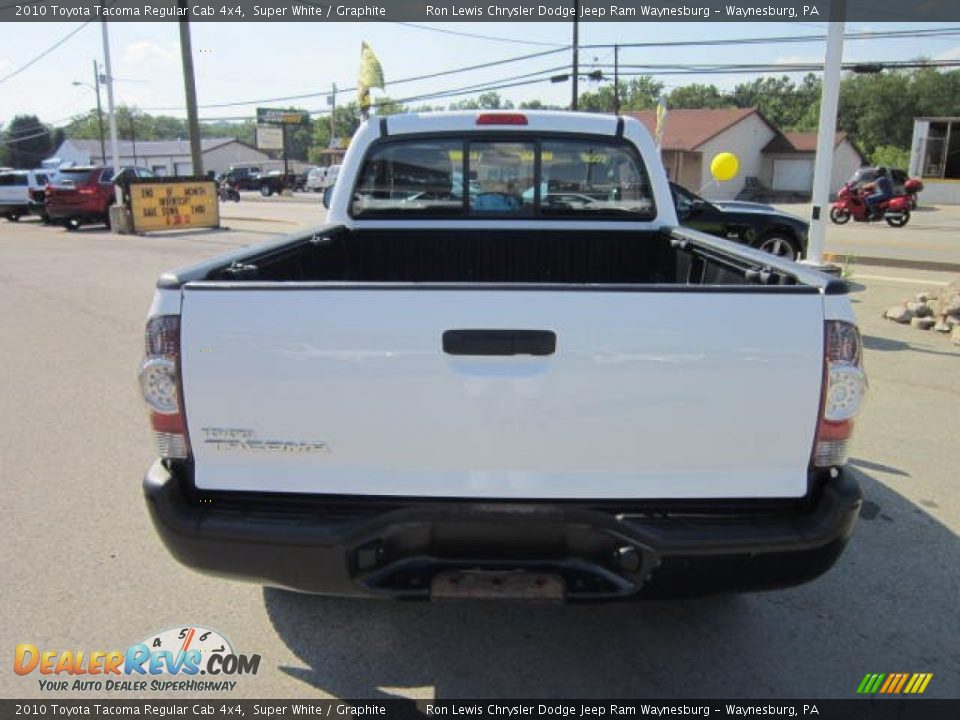 2010 Toyota Tacoma Regular Cab 4x4 Super White / Graphite Photo #4