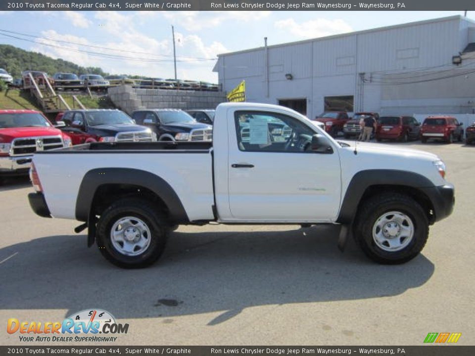 2010 Toyota Tacoma Regular Cab 4x4 Super White / Graphite Photo #6