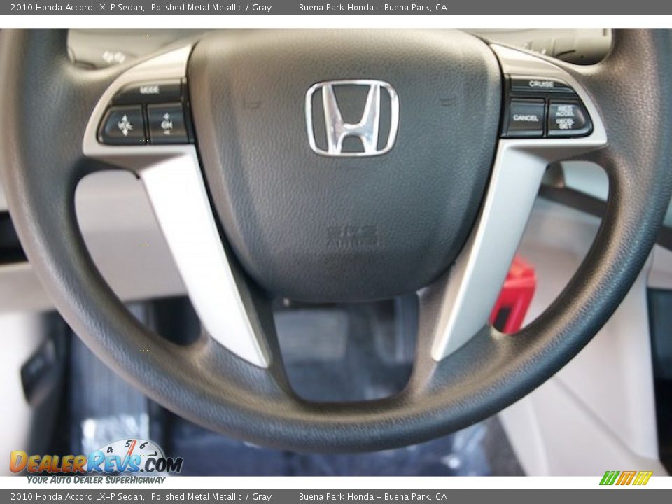2010 Honda Accord LX-P Sedan Polished Metal Metallic / Gray Photo #12