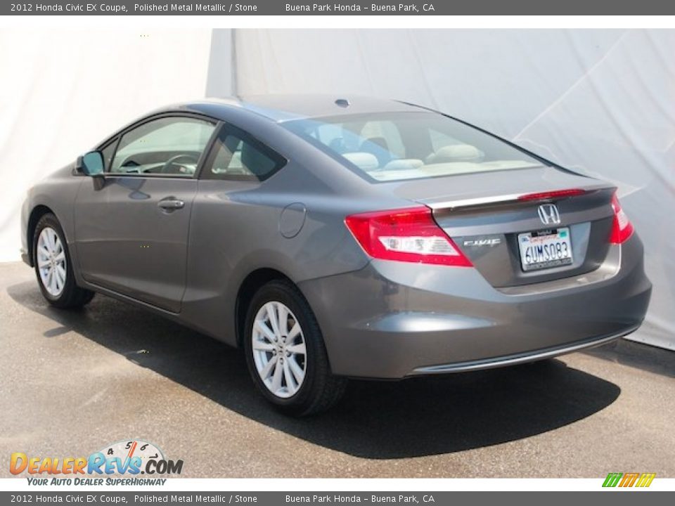 2012 Honda Civic EX Coupe Polished Metal Metallic / Stone Photo #2