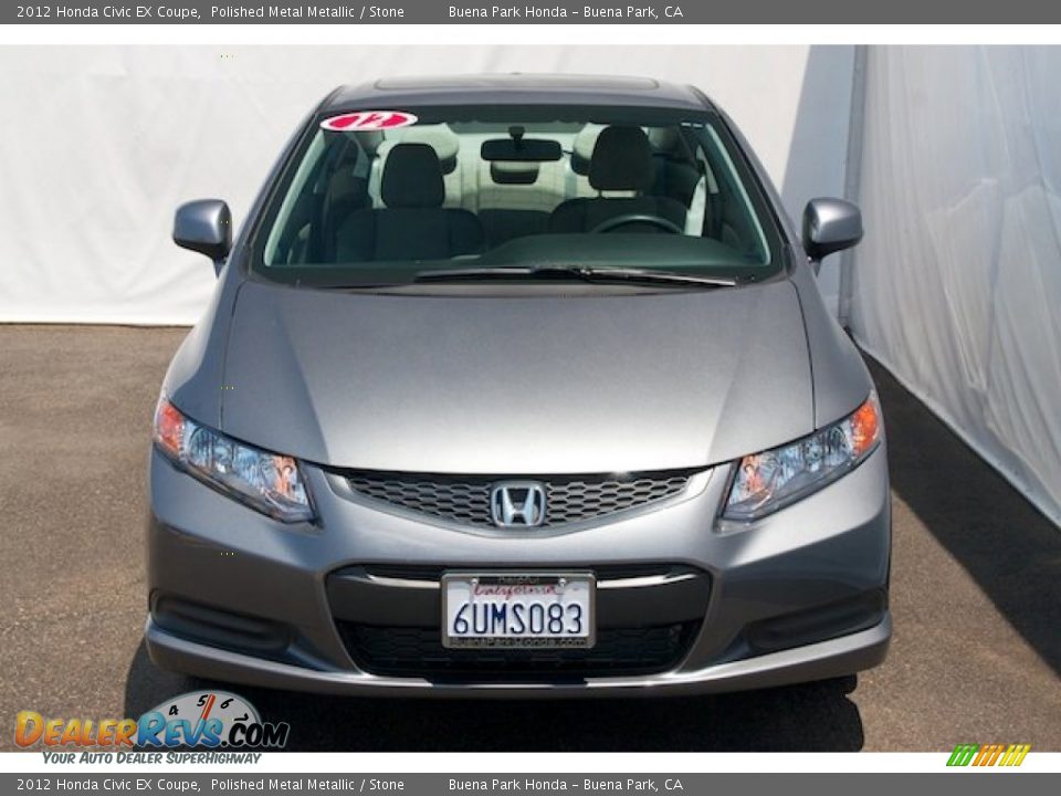 2012 Honda Civic EX Coupe Polished Metal Metallic / Stone Photo #7