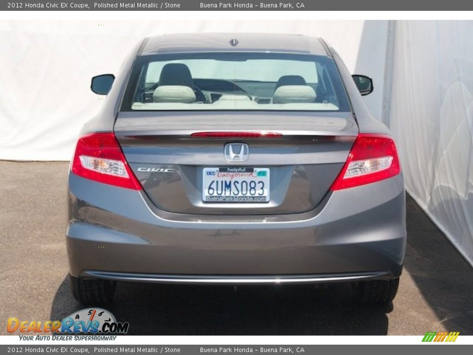 2012 Honda Civic EX Coupe Polished Metal Metallic / Stone Photo #9