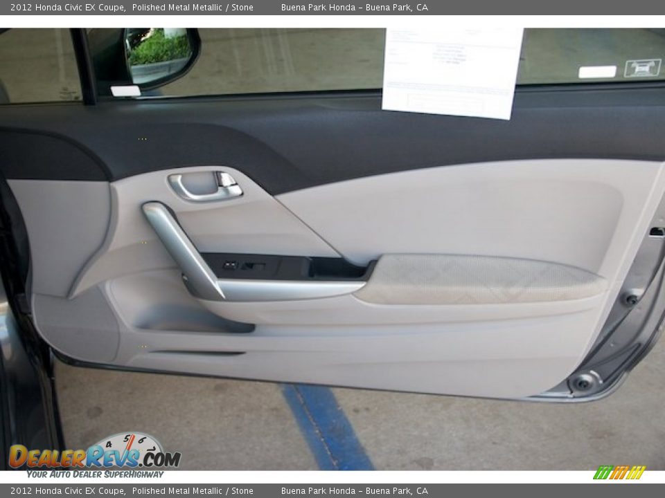 2012 Honda Civic EX Coupe Polished Metal Metallic / Stone Photo #24