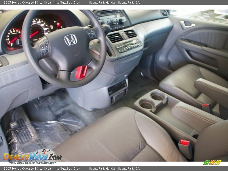 2005 Honda Odyssey EX-L Ocean Mist Metallic / Gray Photo #13