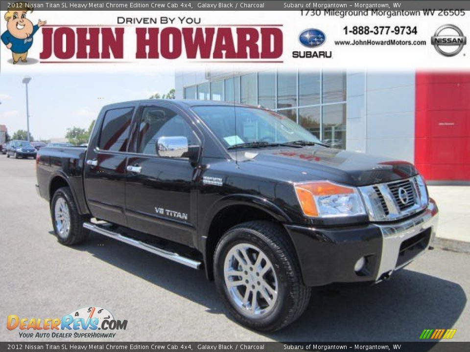 2012 Nissan Titan SL Heavy Metal Chrome Edition Crew Cab 4x4 Galaxy Black / Charcoal Photo #1