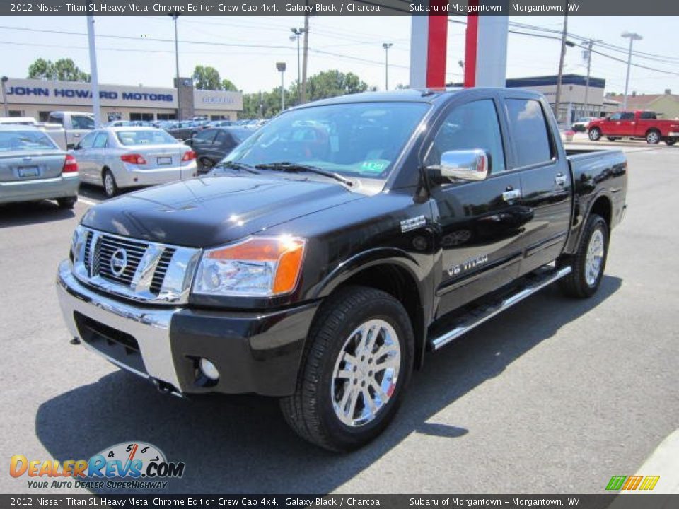 2012 Nissan Titan SL Heavy Metal Chrome Edition Crew Cab 4x4 Galaxy Black / Charcoal Photo #3