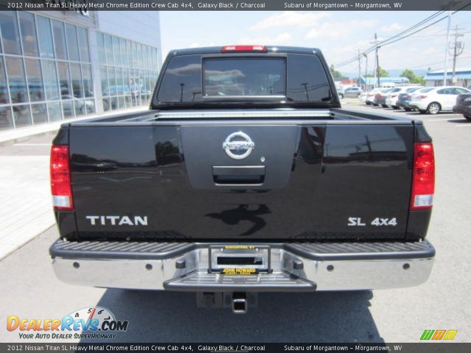 2012 Nissan Titan SL Heavy Metal Chrome Edition Crew Cab 4x4 Galaxy Black / Charcoal Photo #6