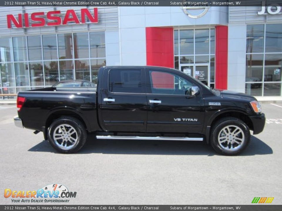 Galaxy Black 2012 Nissan Titan SL Heavy Metal Chrome Edition Crew Cab 4x4 Photo #8