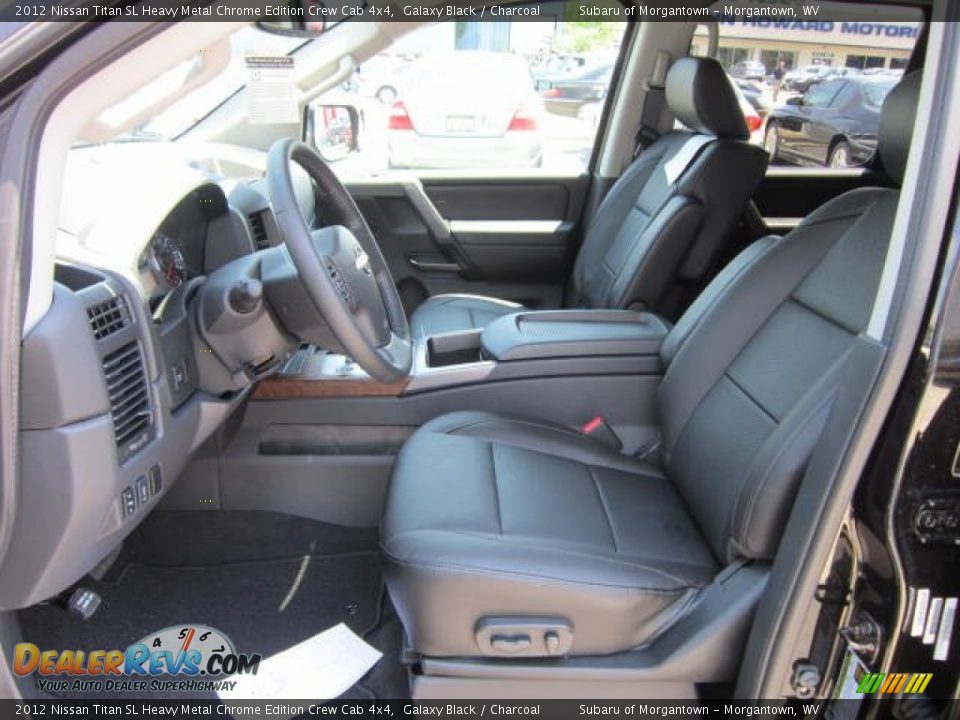Charcoal Interior - 2012 Nissan Titan SL Heavy Metal Chrome Edition Crew Cab 4x4 Photo #16