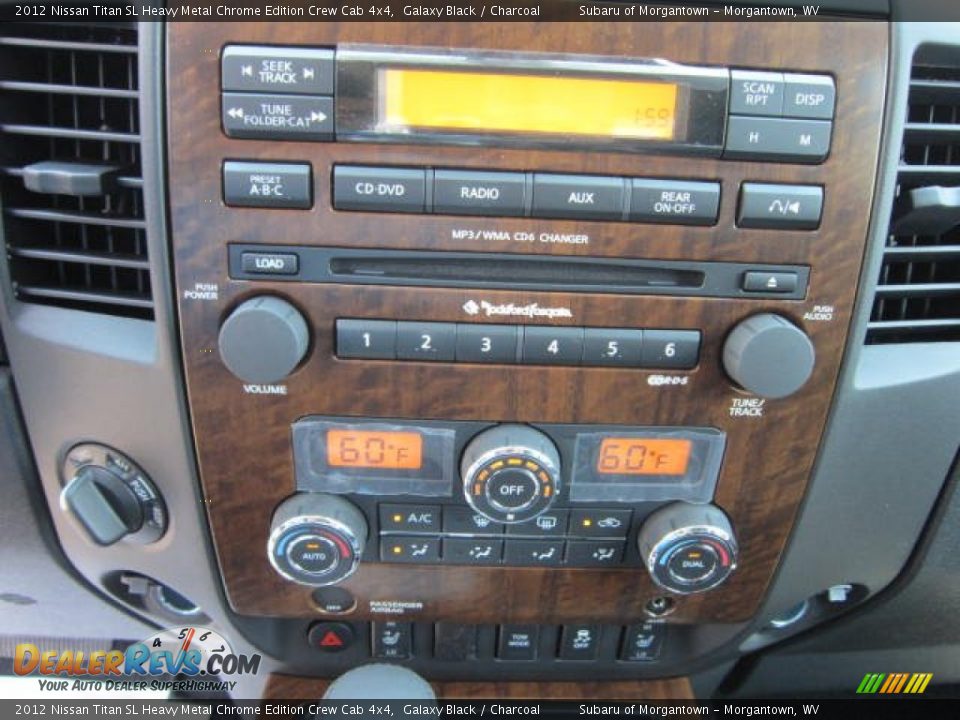 Controls of 2012 Nissan Titan SL Heavy Metal Chrome Edition Crew Cab 4x4 Photo #19