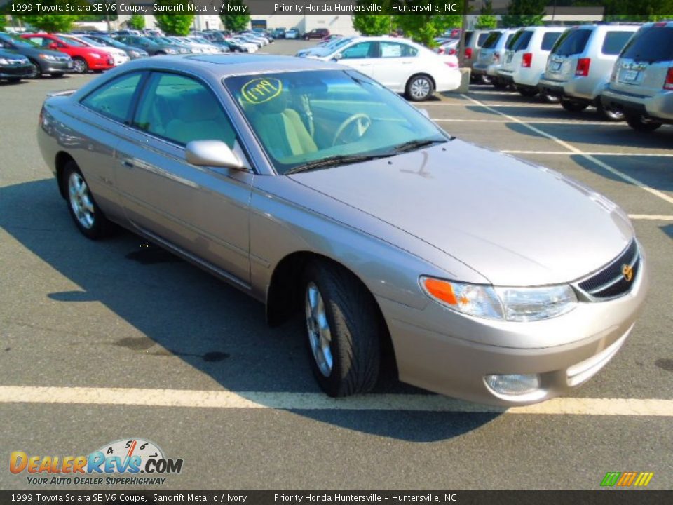 1999 Toyota Solara SE V6 Coupe Sandrift Metallic / Ivory Photo #2