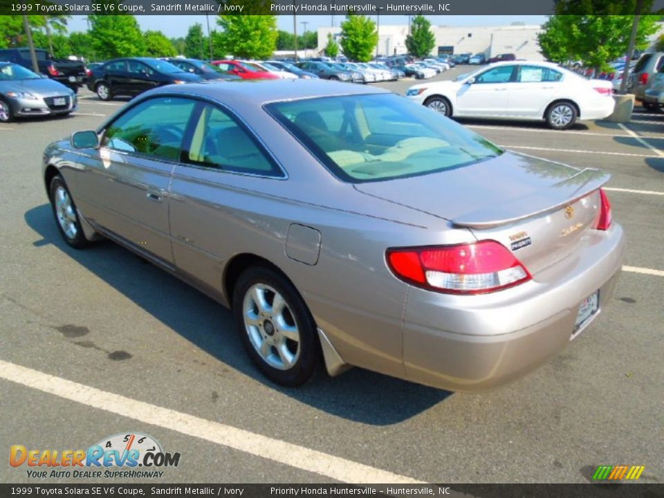 1999 Toyota Solara SE V6 Coupe Sandrift Metallic / Ivory Photo #5