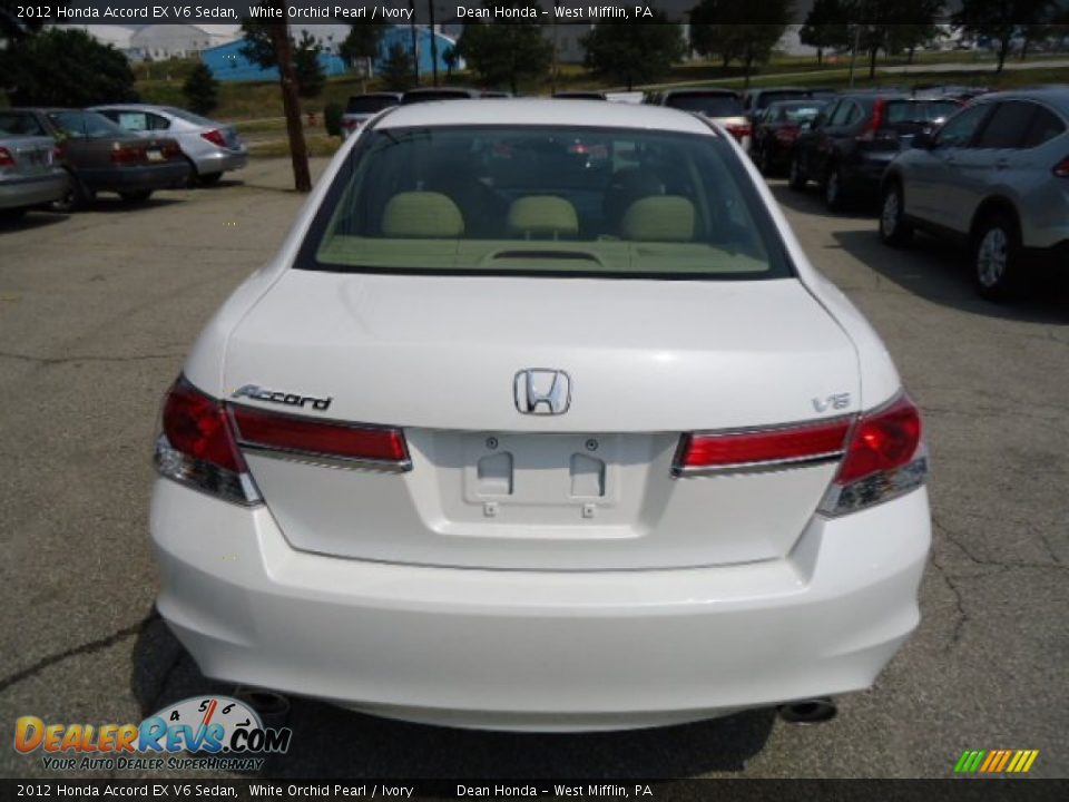 2012 Honda Accord EX V6 Sedan White Orchid Pearl / Ivory Photo #3