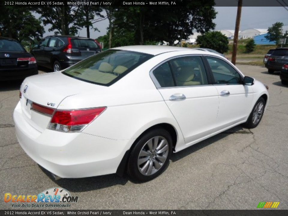 2012 Honda Accord EX V6 Sedan White Orchid Pearl / Ivory Photo #4