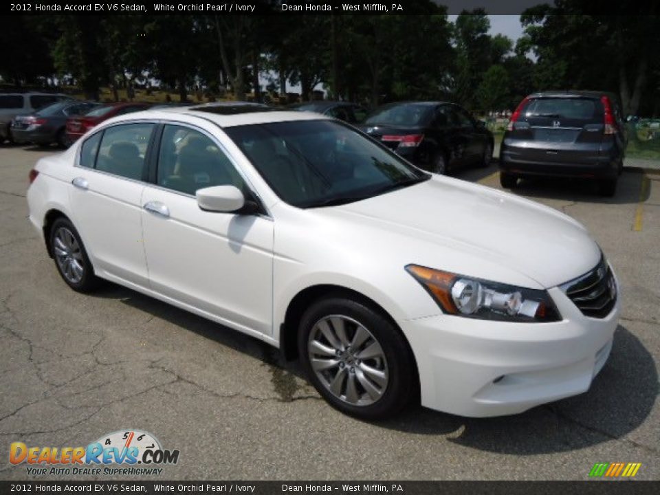 2012 Honda Accord EX V6 Sedan White Orchid Pearl / Ivory Photo #6