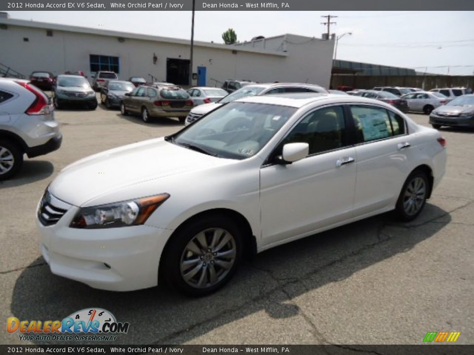 2012 Honda Accord EX V6 Sedan White Orchid Pearl / Ivory Photo #8