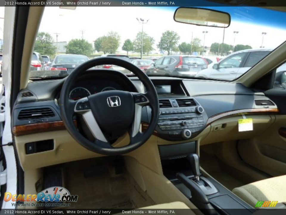 2012 Honda Accord EX V6 Sedan White Orchid Pearl / Ivory Photo #12