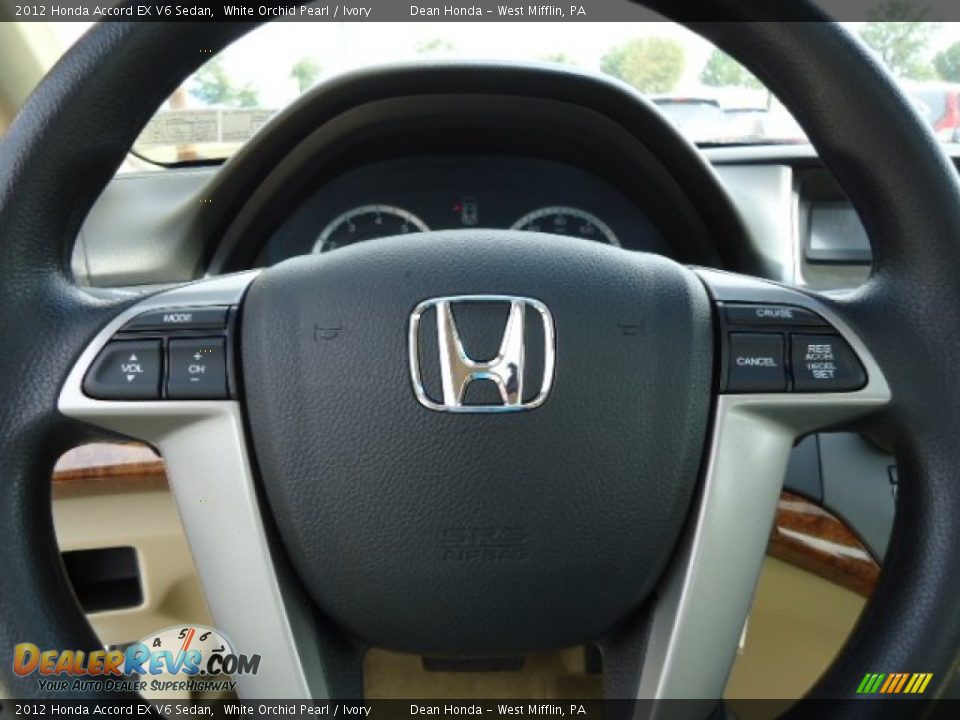 2012 Honda Accord EX V6 Sedan White Orchid Pearl / Ivory Photo #18