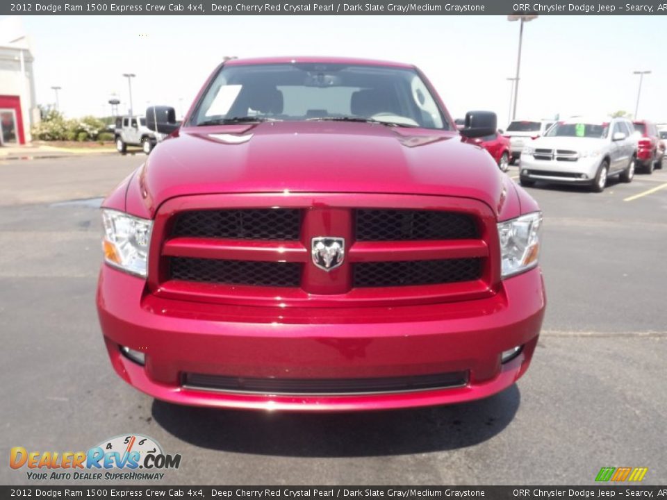 2012 Dodge Ram 1500 Express Crew Cab 4x4 Deep Cherry Red Crystal Pearl / Dark Slate Gray/Medium Graystone Photo #2