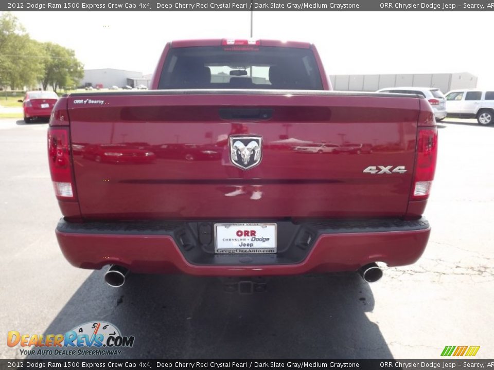 2012 Dodge Ram 1500 Express Crew Cab 4x4 Deep Cherry Red Crystal Pearl / Dark Slate Gray/Medium Graystone Photo #6