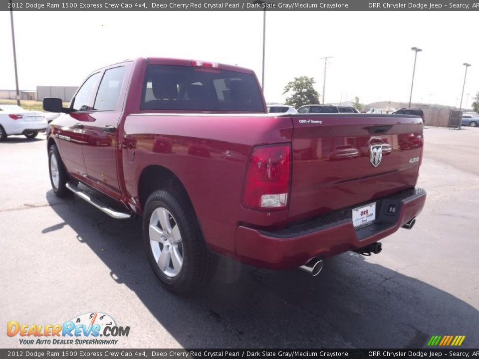 2012 Dodge Ram 1500 Express Crew Cab 4x4 Deep Cherry Red Crystal Pearl / Dark Slate Gray/Medium Graystone Photo #7