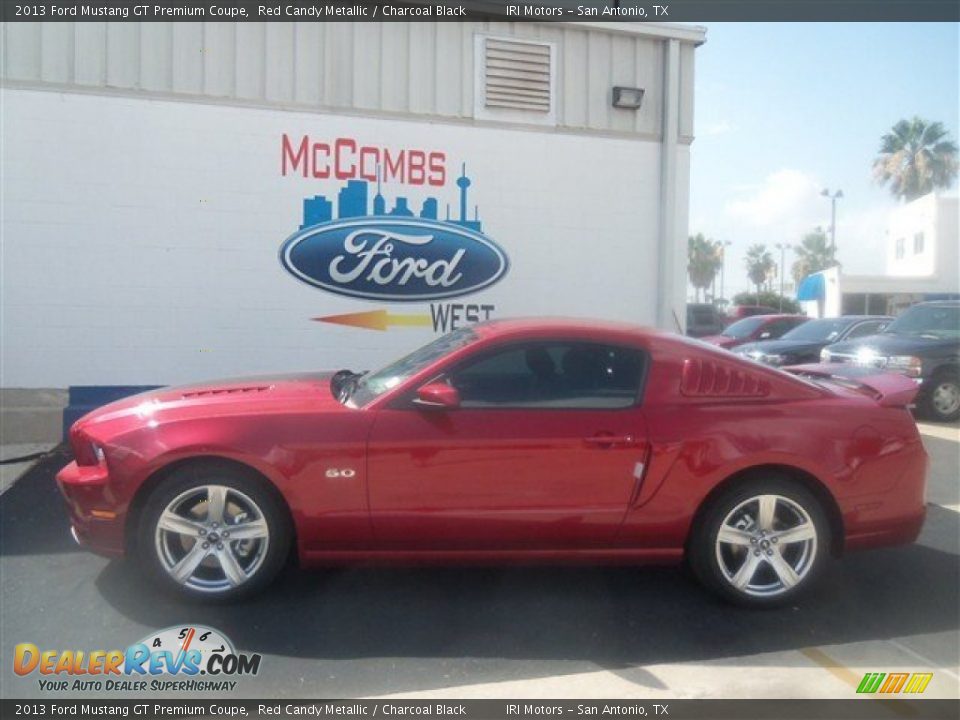 2013 Ford Mustang GT Premium Coupe Red Candy Metallic / Charcoal Black Photo #2