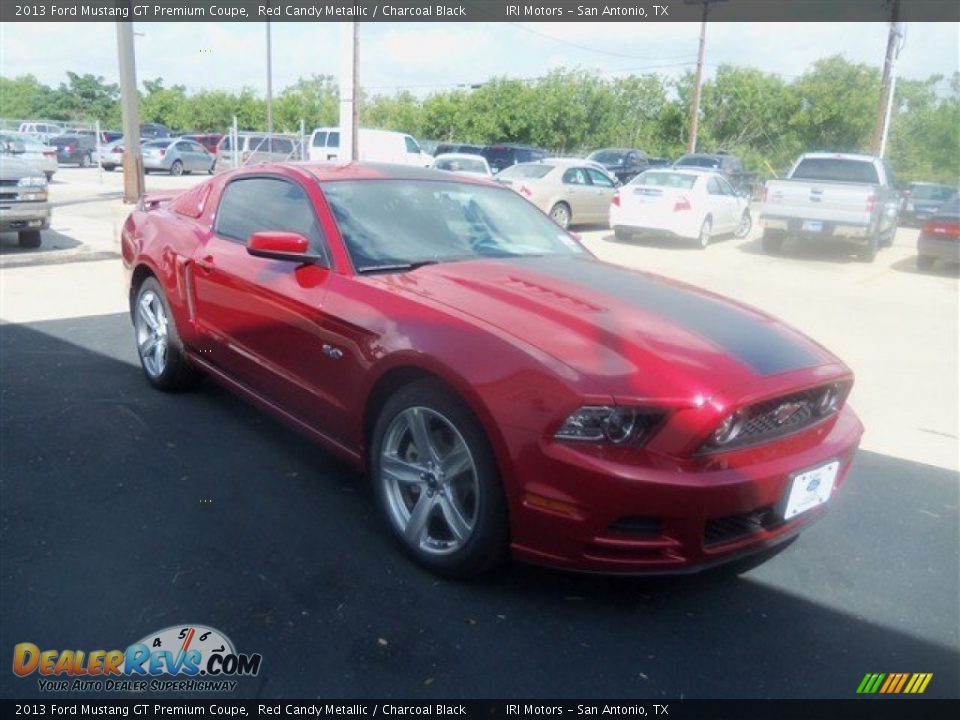 2013 Ford Mustang GT Premium Coupe Red Candy Metallic / Charcoal Black Photo #7