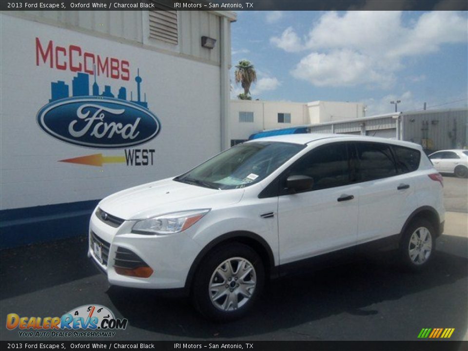 2013 Ford Escape S Oxford White / Charcoal Black Photo #1