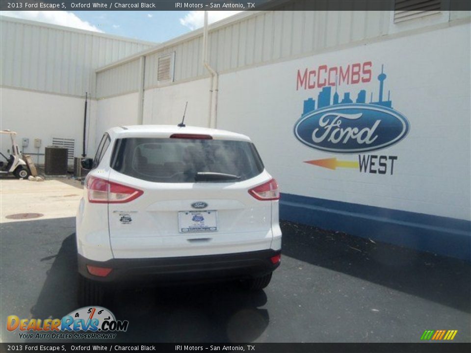 2013 Ford Escape S Oxford White / Charcoal Black Photo #4