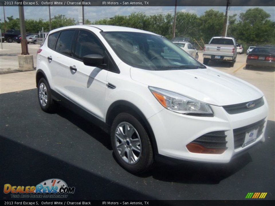 2013 Ford Escape S Oxford White / Charcoal Black Photo #7