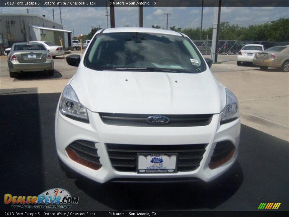 2013 Ford Escape S Oxford White / Charcoal Black Photo #8