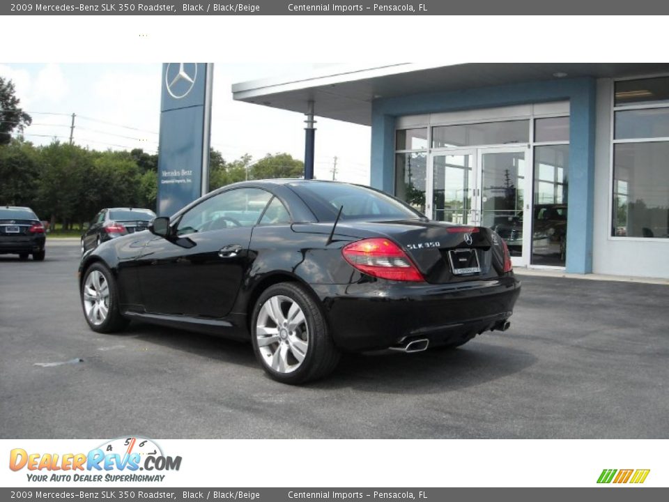 2009 Mercedes-Benz SLK 350 Roadster Black / Black/Beige Photo #3