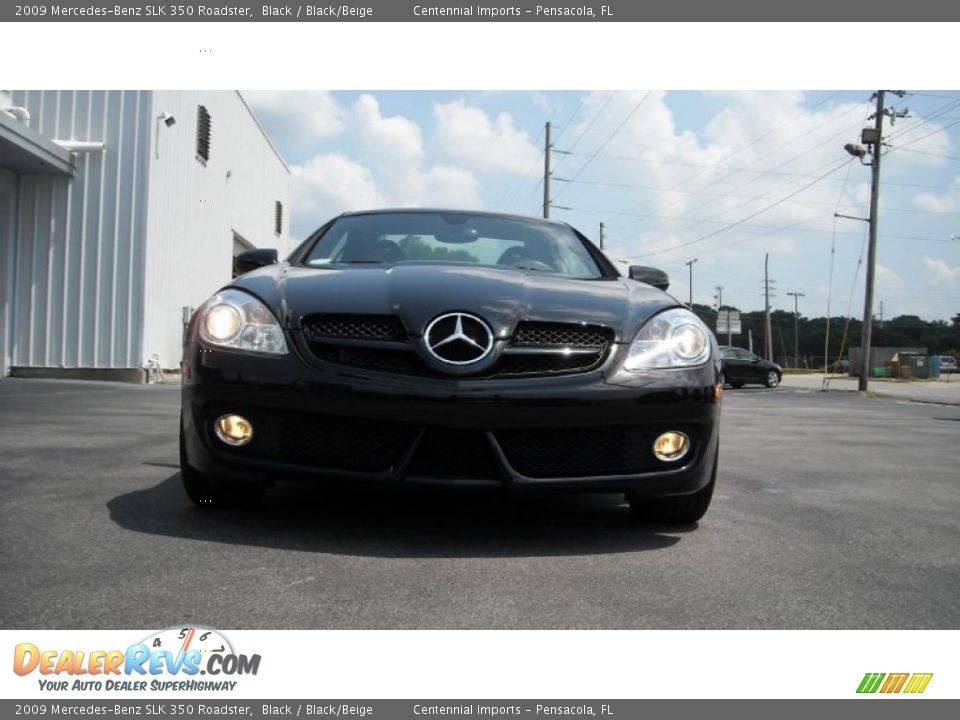 2009 Mercedes-Benz SLK 350 Roadster Black / Black/Beige Photo #8