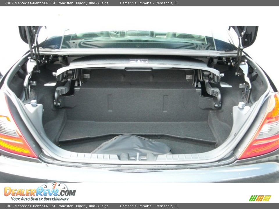 2009 Mercedes-Benz SLK 350 Roadster Black / Black/Beige Photo #16