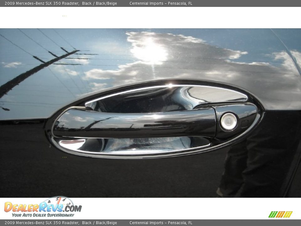 2009 Mercedes-Benz SLK 350 Roadster Black / Black/Beige Photo #18