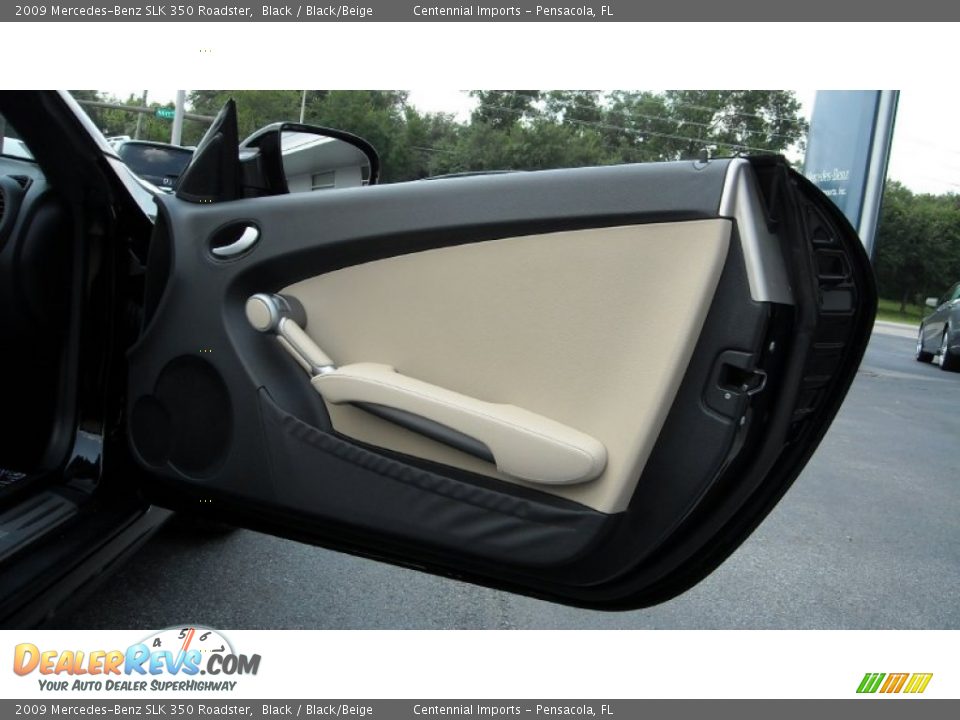 2009 Mercedes-Benz SLK 350 Roadster Black / Black/Beige Photo #22
